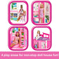 Maison de Barbie en escapade, maison de poupée avec 4 espaces de jeu