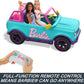 Hot Wheels Barbie RC SUV et autocollants, camion jouet à piles