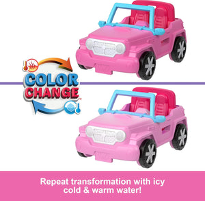 Mini coffret de jeu Barbie Land à collectionner avec une poupée de 3,8 cm et un SUV