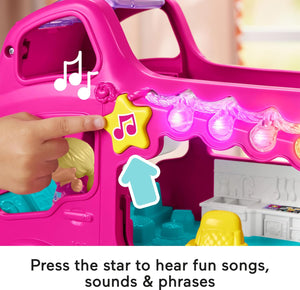 Coffret de jeu Little People Barbie Dreamcamper Camping-car avec musique et lumières
