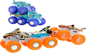 Hot Wheels Monster Trucks Big Rig & Truck Multipack de 4 voitures miniatures en métal moulé sous pression