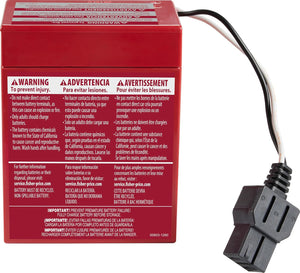 Batterie de remplacement rechargeable rouge 6 volts pour Power Wheels