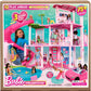 Maison de rêve Barbie, maison de 3 étages avec 10 aires de jeux, dont piscine et toboggan.