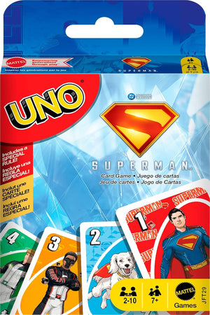 UNO Superman, le jeu de cartes amusant pour toute la famille sur le thème des super-héros
