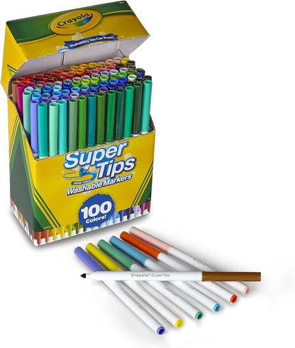Feutres lavables Crayola Super Tips, paquet de 100