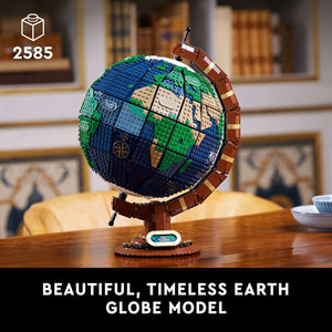 LEGO Ideas Le Globe - Ensemble de construction, maquette à construire et à exposer pour la décoration intérieure