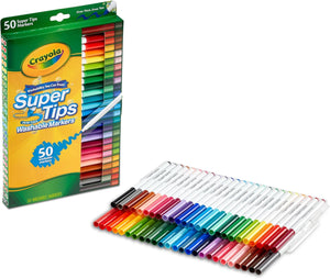 Feutres lavables Crayola Super Tips, 50 couleurs