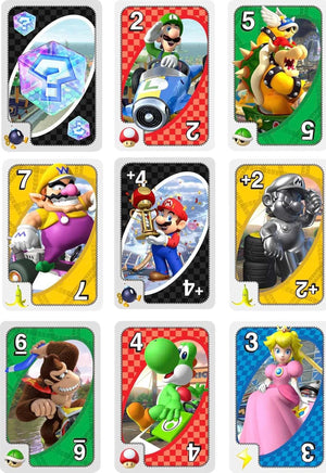 UNO Mario Kart Card Game | Wild Item Box Card | Collector's Pack | Family Game Night