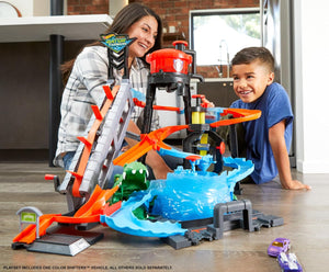 Hot Wheels Ultimate Gator Car Wash ascenseur, circuit fou Whirlpool Colour Shifter