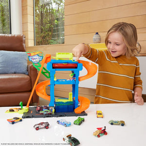 Hot Wheels City Tunnel Twist Car Wash Playset | Colour-Changing Car | Foam Roller & Vacuum | Ages 4+