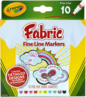 Ensemble de marqueurs pour tissu Crayola, marqueurs à pointe fine