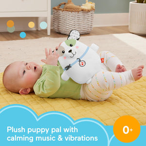 Fisher-Price Calming Vibes Puppy Soother Plush | Newborn Sound Machine | Baby Sleep Aid