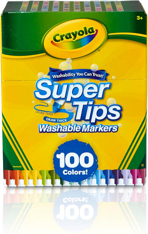 Feutres lavables Crayola Super Tips, paquet de 100