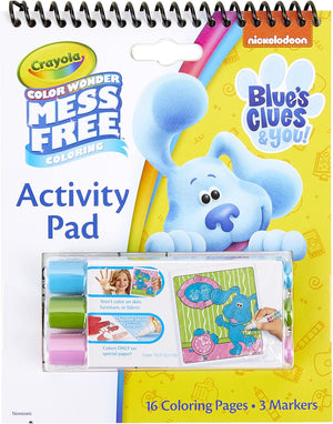 Livre de coloriage sans dégâts Crayola Color Wonder Blue's Clues