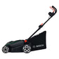Bosch Rotak 36V (4Ah) Hand-Propelled, 43Cm Cutting Width, Cordless Battery Lawnmower with 2 X 4Ah Battery and Charger 18V2-43 P4A 36V