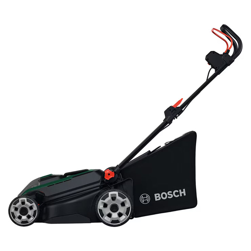 Bosch Rotak 36V (4Ah) Hand-Propelled, 43Cm Cutting Width, Cordless Battery Lawnmower with 2 X 4Ah Battery and Charger 18V2-43 P4A 36V