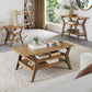Bentley Designs Kristen Light Oak Lamp Table