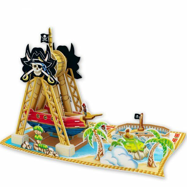 3-D Puzzle Building Set Create A Pirate Ship Jigsaw image 3