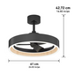 Ventilateur de plafond Artika Alton 24" (61 cm) en bois avec éclairage et télécommande