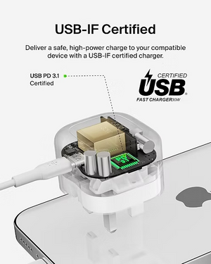 Chargeur mural USB-C compact Belkin BoostCharge 30 W – Blanc