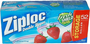 Ziploc Double Zipper 3.5 L, 52-Storage Bags: Secure Seal for Food Preservation