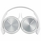 Sony MDR-ZX310 On-Ear Wired Headphones | Foldable | 10–24,000 Hz | 24Ω | Metallic White