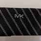 Michael Kors Hat & Scarf 2-Piece Set Black/Grey Twill Logo Monogram