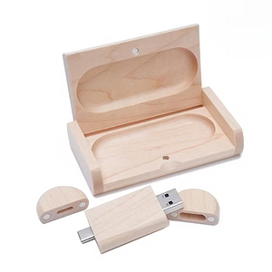 Clé USB Type-C 2-en-1 en bois - USB 3.0 - 16 Go / 32 Go