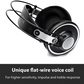 AKG Pro Audio Headphones Over-Ear Open-Back Flat-Wire Reference Studio
