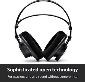 AKG Pro Audio Headphones Over-Ear Open-Back Flat-Wire Reference Studio