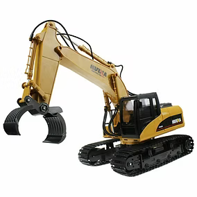 Big Daddy RC Timber Grabber Excavator | Die-Cast | 680° Rotation | Lights & Sound | Ages 6+