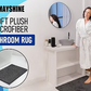 MAYSHINE Chenille Bath Toilet Mat, Non Slip, Absorbent & Washable Bathroom Rug