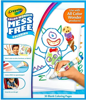 Crayola Colour Wonder Drawing Paper | 30 Sheets | Mess-Free Colouring | Won't Mark Skin or Fabric