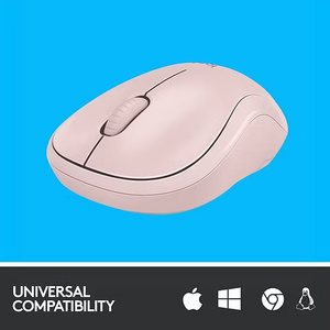 Souris sans fil silencieuse Logitech M220 avec récepteur USB Rose