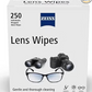 ZEISS Premium Pre‑Moistened Lens Wipes – 250 Individually Wrapped