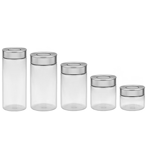 Ensemble de 5 récipients en verre hermétiques Tramontina
