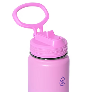 Bouteille d'eau Thermoflask en acier inoxydable de 700 ml, lot de 2, turquoise et rose