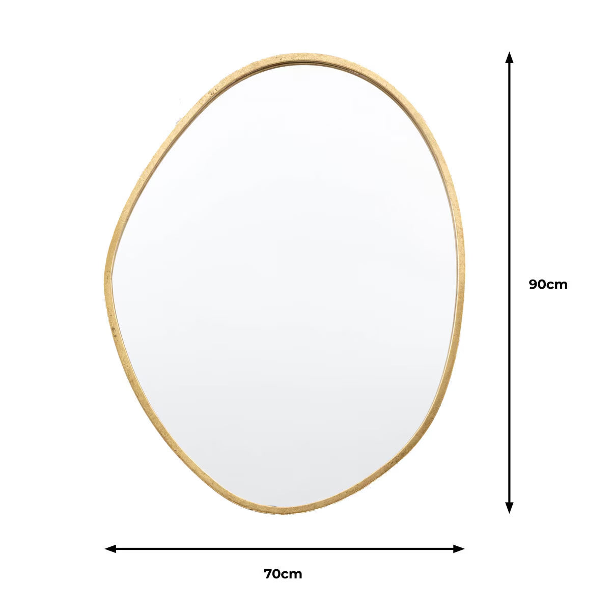 Gallery Chattenden Gold Pebble Mirror, 70 X 90Cm