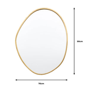 Gallery Chattenden Gold Pebble Mirror, 70 X 90Cm