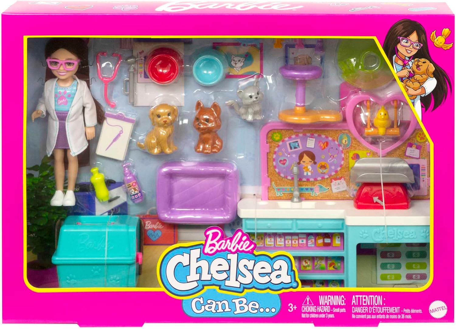 Barbie Chelsea Doll and Accessories Pet Vet Playset with Doll & 4 Animals image 8