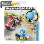 Hot wheels Mario Kart Light-Blue Yoshi Standard Kart image 0