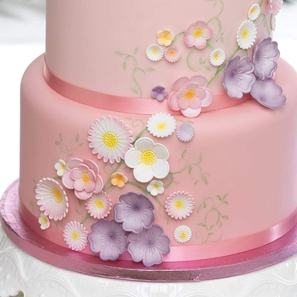 Easy Push Plunger Cutters, 6-Flower Set for Fondant, Icing & Cake Decorating image 1