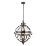 Feiss Adams 4 Light Pendant Chandelier - Antique Nickel image 0