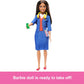 Barbie Flight Attendant Brunette Fashion Doll with Uniform and Accessories image 2