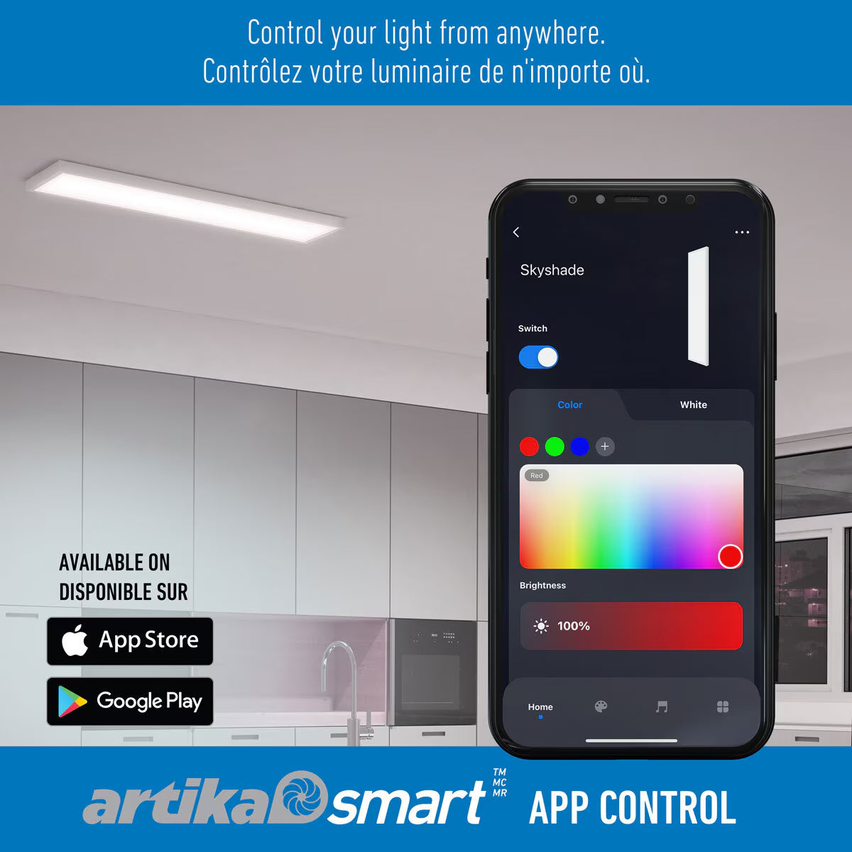 Artika Skyshade Smart LED Panel with Remote Control 120.8 Cm X 29.8 Cm image 5