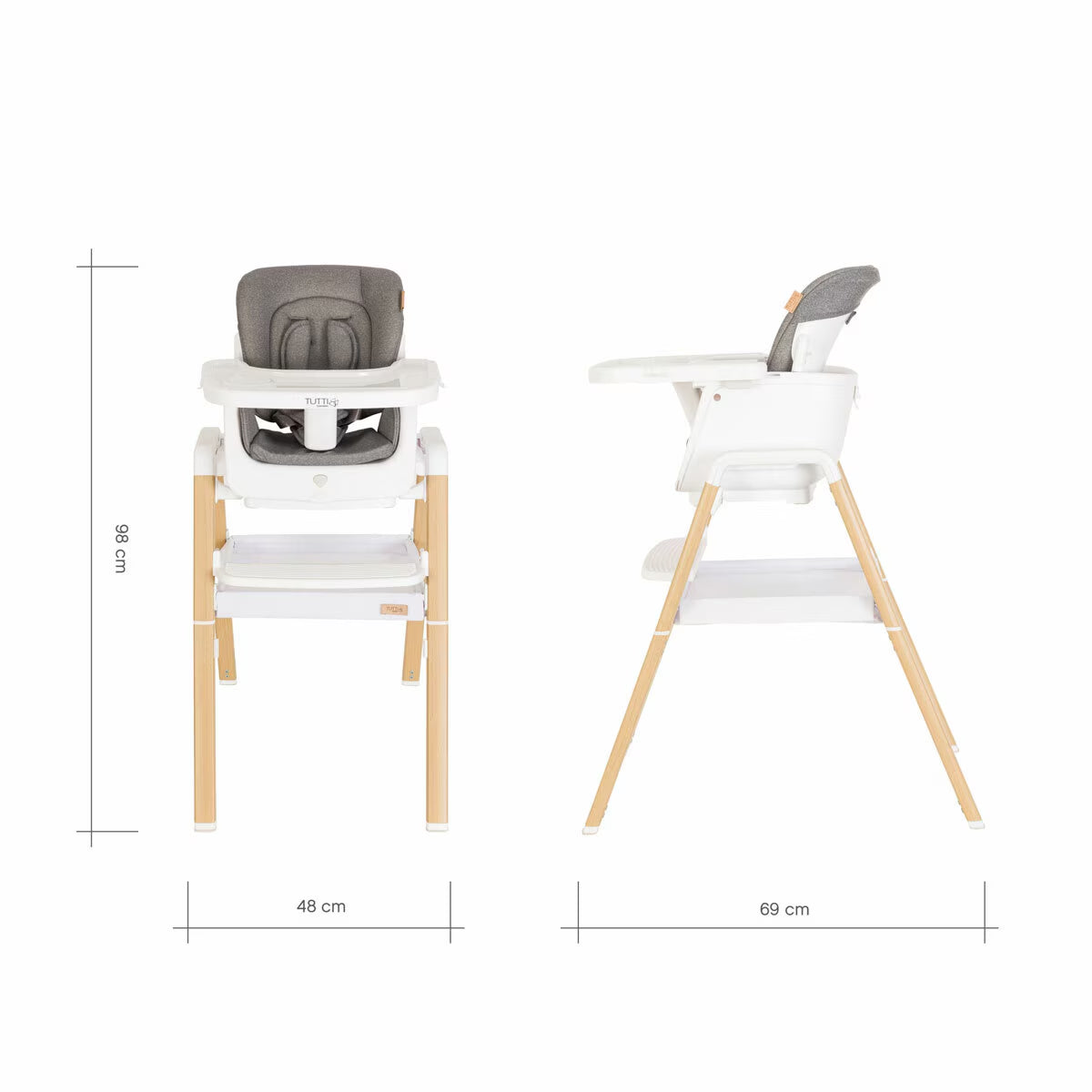 Tutti Bambini Nova Evolutionary Highchair in White image 1