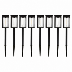 Naturally Solar Pathway Lights | 8-Pack | Solar Powered | 25 Lumens | Up to 8hrs | Stainless Steel