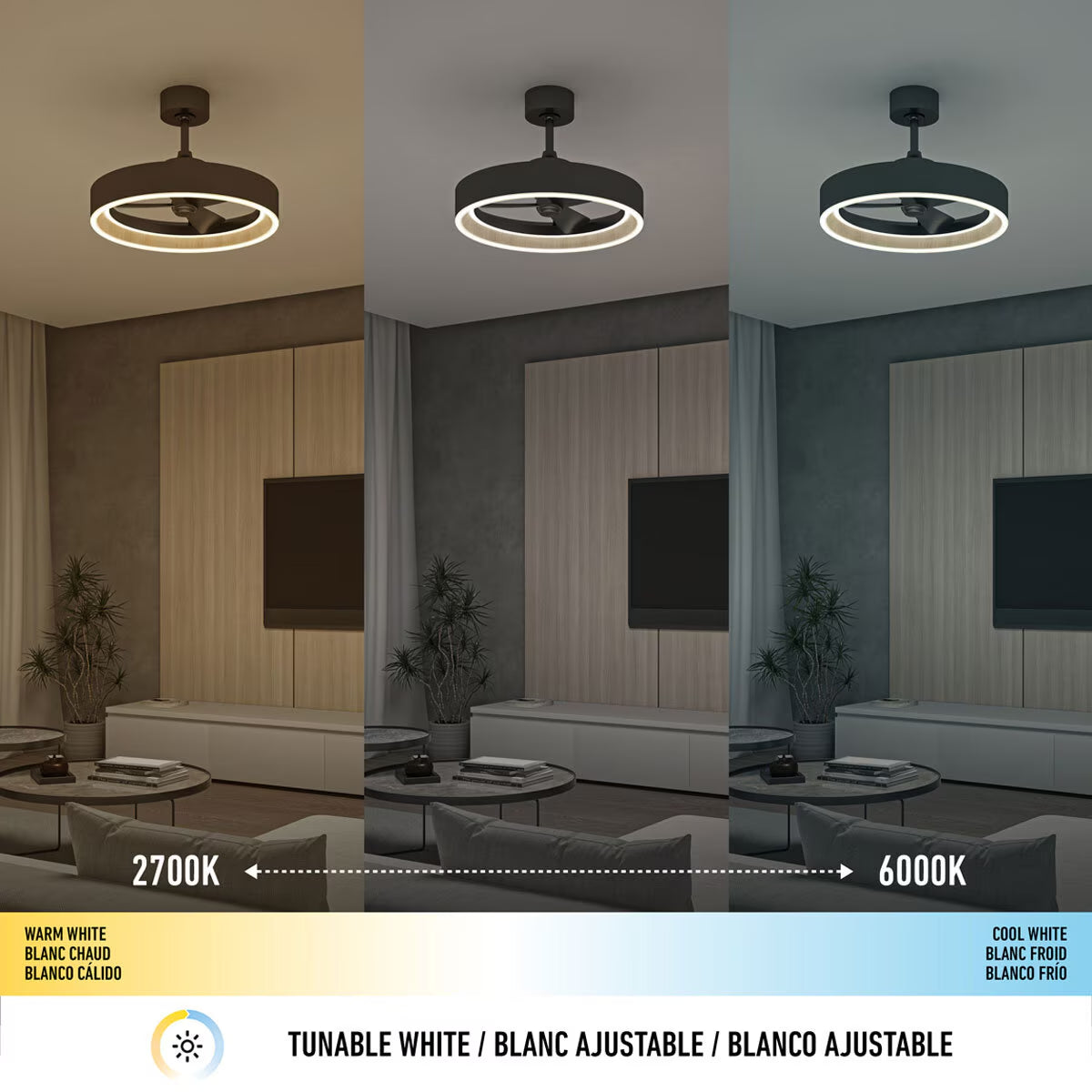 Artika Alton 24" (61Cm) Wood Accent Fan Light with Remote Control image 4