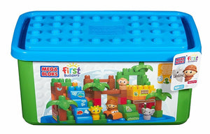 Mega Bloks First Builders Safari Animals Large Tub Town Fisher Price 100+ image 0