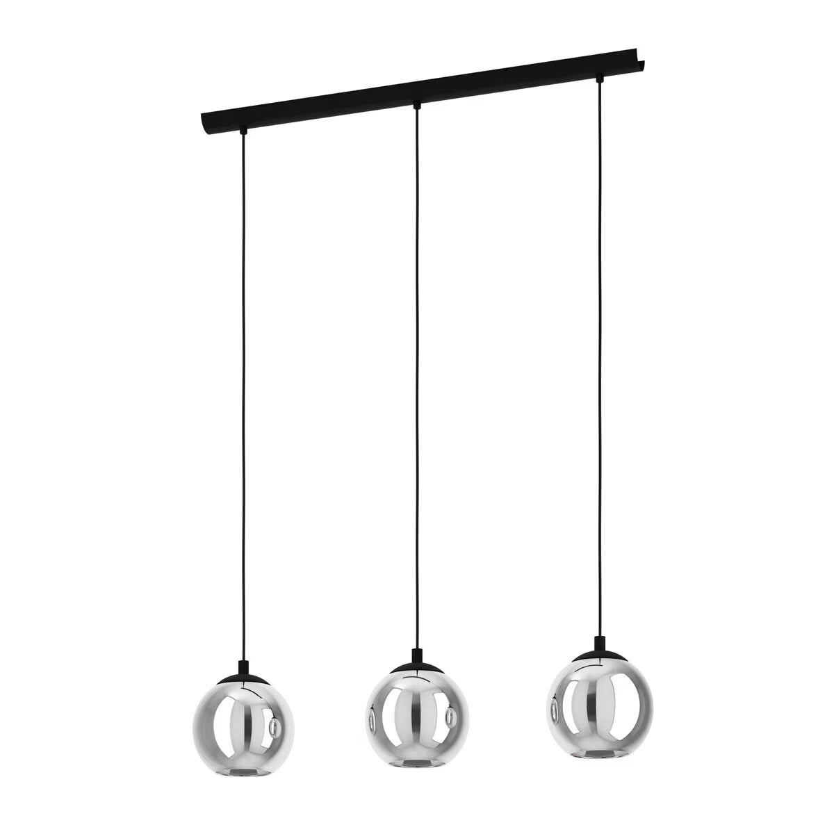 Eglo Ariscani 3 Smoked Glass Ball Light Pendant image 0